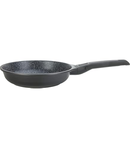 GSW 167833 Easy Click Sauté Pan with Glass Lid, 1 Removable Handle / 2 Removable Side Handles, Aluminium, Black, Diameter 28 cm