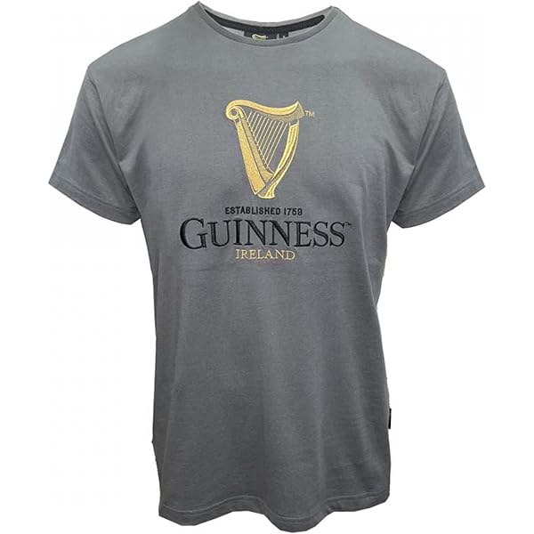 Guinness Stamp Grey T-Shirt For Men - Super Soft Cotton Tee In X-Large Size - View #10