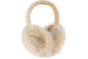 CutitiUU Foldable Winter Bow Earmuffs,Winter Fashion Adjustable Faux Fur EarMuffs Ear Warmers,Ear Muffs for Women Girls,Outdoor Earmuffs