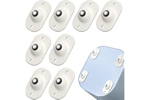 NONE BRAND Paste Type Universal Pulley, 360º Rotation Storage Box Fixed Wheels, Self Adhesive Casters, Storage Box Trash Can Furniture Bottom Wheel Rollers (Steel Ball)