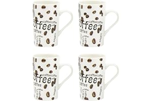 Priceless Homeware 475ml Large Ceramic Mug Microwave & Dishwasher Safe Hot Chocolate Cappuccino, Espresso,Latte, Hot Tea Mugs Set of 4 & 8 -Hot Cocoa Mugs (4Pcs Set - Coffee)