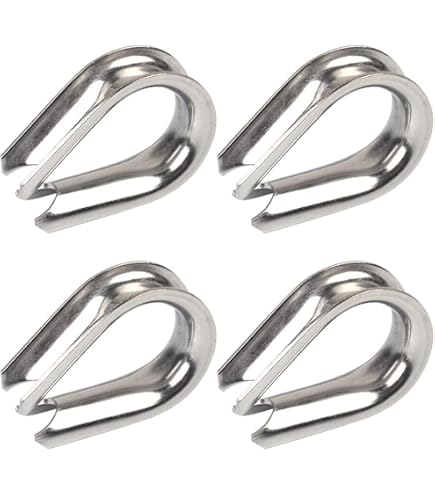 2 Cosses Cœur Câble Acier Galvanisé 16mm - Protection Fixation Gréement Nautique