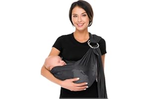 CUBY Summer Baby Sling Carrier, Wrap Baby Carriers from Newborn, Mesh Ring Quick Dry Fabric Breastfeeding Cover Toddler Carrier Breathable Adjustable Easy Carry Soft Baby Sling for Walking Swimming
