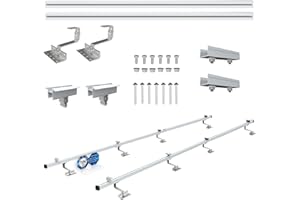 NuaSol Photovoltaic Tile Roof Mounting Kit, Solar Panel Bracket with Roof Hooks, Solar Panel Bracket with End Clamp & Centre Clamp 35 mm