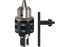Vearter Adaptateur de mandrin magnétique de 1/16 à 1/2", tige Weldon de 1,9 cm avec clé de mandrin, adaptateur de foret fileté UNF de 1/2" - 20, mandrin de perceuse magnétique pour perceuse magnétique
