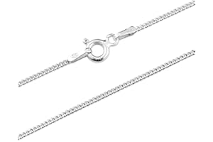 HEATHER NEEDHAM SILVER 925 Sterling Silver Children's Curb chain - 14 inches (35mm) - short for children only - Small 1.2mm thick - see all photos. - Gift boxed. 8500/14