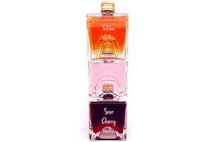 IL GUSTO THE THEATRE OF TASTE Vodka Stackable Gift Set - Sour Cherry, Toffee, Pink Vodka Tower - 50ml each Glass Bottles - Made By IL GUSTO | Pack of 3