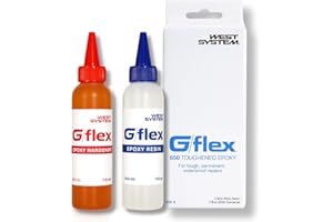 WEST SYSTEM G/flex 650-8 Two Part Toughened Epoxy Glue Pack - Heavy Duty High Strength Adhesive Pack, Glue for Plastic, Metal, Wood, Ceramic - for DIY Projects, Boat & Marine Repair