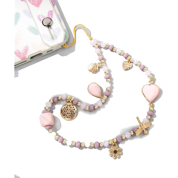 MGQILING Ciondolo Per Telefono Con Stass E Perle: L'Accessorio Glitterato Che Non Ti Farà Più Perdere Il Cellulare! Catena Porta Cellulare Di Lusso, Perfetta Per Donne E Ragazze. Ideale Come Cordino Antismarrimento Per Shopping, Viaggi E Foto.