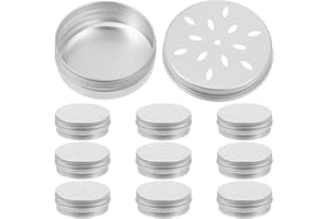 ​​iplusmile 10 Stück Aluminium Hundeduft Dosen: mit Belüftung, 60ml Runde Geruchsbehälter - Für Hundetraining, Schnüffelhunde Zubehör, Nase Arbeit und Werkzeug​​