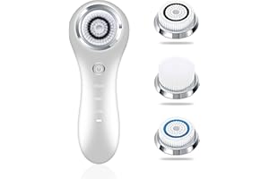 Hangsun SC200 Sonic Brosse nettoyante pour le visage – Exfoliant électrique pour le visage avec 3 têtes de brosse, 3 modes de vitesse – Rechargeable pour exfolier, masser et nettoyer en profondeur