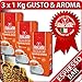 Produktbild Italcaffe Gusto & Aroma Espresso Kaffeebohnen, 3er Pack (3 x 1000g Packung), Bohnenkaffee, Kaffee ganze Bohnen