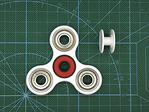 Sunnytech 1PC Tri-Spinner Fidget Toy Ceramic Bearing EDC Exquisite Hand Spinner DIY Puzzels for ADHD Anxiety Boredom HS18-2 White
