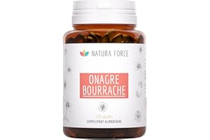 NATURA FORCE Onagre & Bourrache en Capsules - Huiles Extraites à Froid - Certifiées Biologiques - Riche en Acide Linoléique, Acide Oléique, Acide Gamma-Linolénique - 120 Capsules en Gélatine de Poisson
