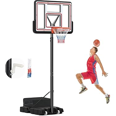 KOMFOTTEU Basketbalkorf voor buiten, HDPE, 5 standen, in