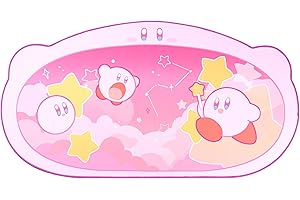 YOCORE Cute Mouse Pad- Large Non-Slip Rubber Base Desk Pad- Easy Clean Laptop Desk Mat for Gaming, Writing or Home Office Work (Pink - Star Travel)