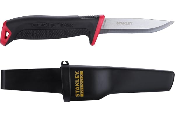 STANLEY 0-10-231 All-purpose Knife for Home & Professional Use Ideal for Cutting Into Multiple Surfaces, RED & BLACK