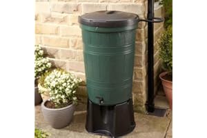 200L Water Butt Kit – Complete Rainwater Set with Stand, Diverter, Hose-Connector Tap & Windproof Lid + FREE 500ml Water Butts Direct Water Butt Treatment - UK DESIGNED AND MANUFACTURED
