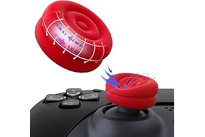 PlayVital Copri Levette Analogiche per ps5,per ps4,Thumbs Cushion Caps Cover per Xbox Series X/S,Copri Analogici per Xbox One S/X/Elite Series 2,Gommini per Switch Pro Controller-Rosso Passione