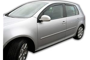 ‎J&J AUTOMOTIVE J&J AUTOMOTIVE | Windabweiser Passend Für Golf 5, Fließheck 2003-2009, Heko Regenabweiser, Getönt, Set 4-Teilig, Vorne, Hinten, Aerodynamisch