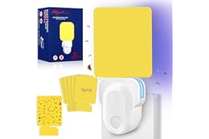 FLYSCLEAN Flying Insect Trap Indoor, 2023 Upgrade Fruit Fly Catcher for Indoor Use, Flying Insect Killer Safe Bug Catcher Flying Gnat Trap for Home Use with Sticky Pad for Fruit Flies - White 1 Pack