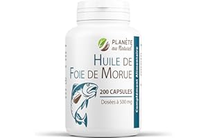 PLANÈTE AU NATUREL Huile de Foie de Morue 500 mg - 200 capsules