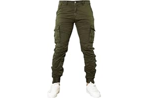 Toocool Pantalones para Hombre, Cargo de Algodón con Bolsillos Laterales, Pantalon de Trabajo G6538