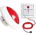 CYSSJF Disabled Person Toilet Alarm | Disabled Toilet Alarm Pull Cord, Bathroom Alarm, Emergency Pull Cord | Hospital, Nursing Home| Senior, Patient | Emergency Assistance (1 Receiver+1 SOS Pull Bell)