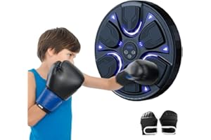 Merrwon Bluetooth Musik Boxen Maschine, Elektronische Boxmaschine, Indoor Boxgerät mit Musik, Wand Elektronische Music Boxing Training Machine mit Beleuchtung