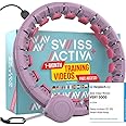 Swiss Activa+ Infinity Hoop Smart Weighted Hula Hoop - Smart Hula Hoop Fit- Exercise Hoola Hoop Exercise Equipment- Adult Hula Hoops for Exercise- Hula Hoops for Women Weight Loss