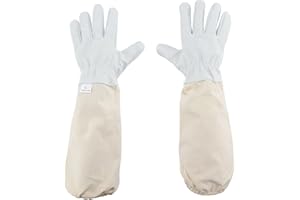 KINGLAKE Gants d'apiculture en peau de chèvre avec manches ventilées Taille L