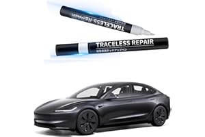 Ywooon Lakier naprawczy do Tesla Model Y 3 X S, lakier do naprawy karoserii, zestaw naprawczy do zadrapań, końcówka pisaka i pędzel, 2 w 1, sztyft do naprawy zarysowań samochodowych (Stealth Grey)