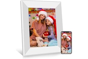 BWJBSW Cornice Digitale WiFi Cornice Digitale Foto 8 pollici in Legno, HD IPS Touchscreen, Smart Cloud Cornice Elettronica con 16GB Memoria, Rotazione Automatica, Condivisione di Foto e Video via App