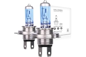 Sinoparcel H7 Halógenas Bombillas - 12V 55W Haz Baja y Haz Alta para Faros Delanteros - 150% Más de Brillo,Luces de Reemplazo - Paquede de 2