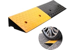 tonchean Rampa de goma antideslizante para silla de ruedas de 100 x 25 x 10 cm, rampa de paso de puerta, rampa de umbral de coche resistente para scooter, motocicleta, puerta, garaje, acera