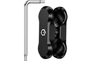 BRCOVAN Braccio a doppia presa antifurto in lega di alluminio compatibile con supporti RAM B Componenti a sfera da 2,5 cm e supporto per telefono per bici e moto con adattatore a sfera da 2,5 cm
