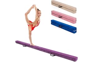 ‎COSTWAY COSTWAY 210 cm Schwebebalken, Gymnastikbalken klappbar, Balance Beam bis 70 kg belastbar, tragbarer Balken mit Tragegriffen, Gymnastik Balance Balken für Zuhause Turnen
