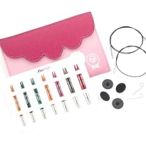 Set Ferri Intercambiabili KnitPro Dreamz Midi - 7 Paia Punte In Legno, Cavi In Acciaio, Custodia In Tessuto