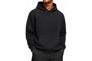 Runcati Huvtröja för män, varm oversize | Mjukt material, oversize-snitt, känguruficka, ribbade muddar, klassisk design, frit