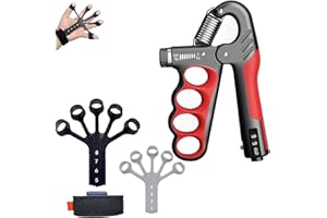 KICHICHO Handtrainer Fingertrainer,Unterarmtrainer,5-100kg Griffkraft trainer,8 Widerstandsstufen von hand trainingsgerät,3-teiliges Hand training set,Aktualisierung Sportler und Handtrainer Fingertraine