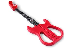 PRODUCT OF GIFU JAPAN Ciseaux pour guitare électrique avec support et capuchon, rouge - Revêtement fluoré, acier inoxydable japonais - Fabriqué à Seki au Japon