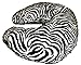 Soft Nursing Pregnancy Pillow/Cushion - BLACK & WHITE ZEBRA PRINT - WITH QUILTED COVER & EXTRA PADDING