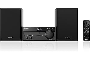 Roxel RCD-750 Complete Hi-Fi Compact Stereo System - 100W Bookshelf Speaker System with CD Player, Wireless, DAB/DAB+ / FM, USB, AUX-IN, 3 Metre Speaker Cable, Remote Control, Crystal Clear Sound