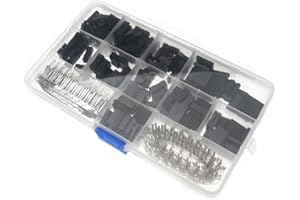 DollaTek 620 szt. 2,54 mm męski żeński Dupont drut mostek i żeński (1Pin 2Pin 3Pin 4Pin 5Pin 6Pin 8pin 8pin) Zestaw montażowy obudowy + plastikowe pudełko