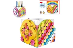 SIENON Dots Rainbow Bleistifthalter, Kreatives Basteldekorationsset, Bausteine Bleistift Schmuck Organizer Box, Stifthalter, Fun Bastelset Dots Konstruktionsspielzeug für Geburtstag Weihnachtsfeier