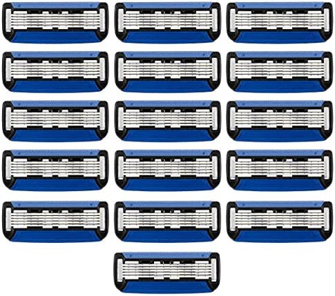 QSHAVE Man's Razor Blade Refill Cartridges with Trimmer Blade (16pcs)
