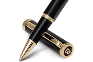 MOWOT Luxus Rollerball Stift, 24k Gold Trim, Edle Und Elegante Designs, Schneider Tinte Refull, Beste Roller Kugelschreiber Geschenk Set Für Männer Und Frauen, Professional, Executive Office