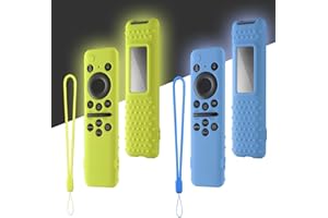 Funda para Samsung Remote Control 2023: WUZUN Compatible con TM2360E / TM2361E BN59-01432A / 01432J Smart TV Solar Cell Remote Cover Protectora de Silicona a Prueba de Golpes (Resplandor Azul + Verde)
