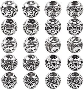 Lot De 5 Bracelets Perles Rondes S925 Argent Sterling - Pour Fabrication De Bijoux, Accessoires