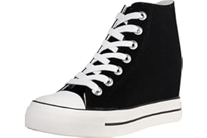 wealsex Mujer Zapatos De Lona Tacón Alto Invisible Zapatos Zapatillas De Deporte para Mujer 34-40